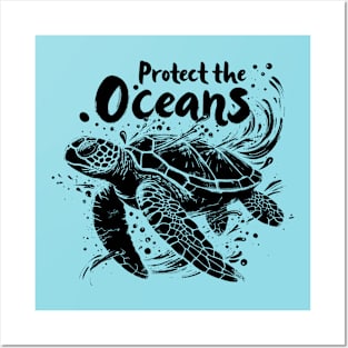 Protect the Oceans - Sea turtle Posters and Art